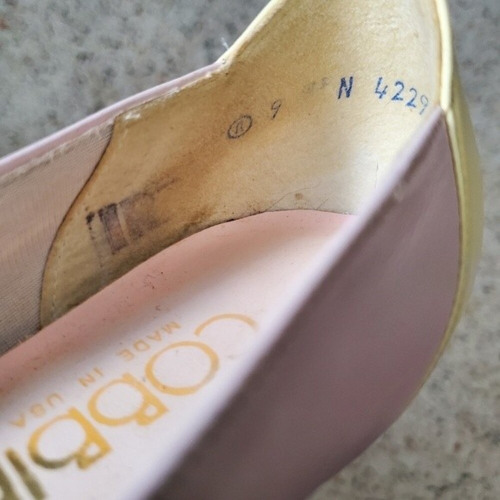Vintage 80s Cottagecore pastel leather flats 9N - Picture 13 of 13